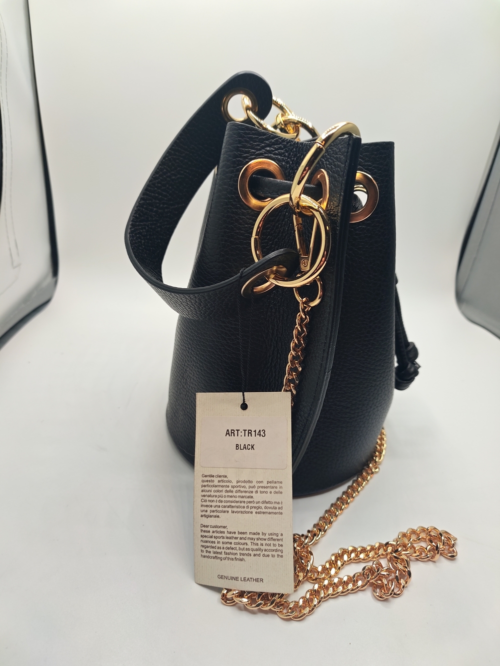 Divas Bag Black Bucket Drawstring Bag- NWT - Picture 5 of 11